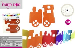 GUIRNALDAS DE LOCOMOTORA MULTICOLOR 3M 1PC