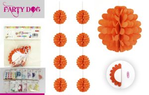 GUIRNALDA POMPON DE PAPEL 8PCS
