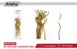SET VELAS PARA CUMPLEAÑOS CURVA