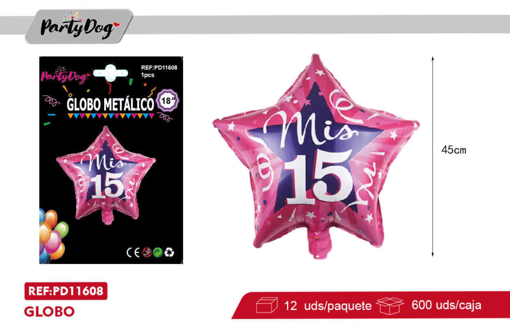 GLOBOS METALICO 18 PULGADA