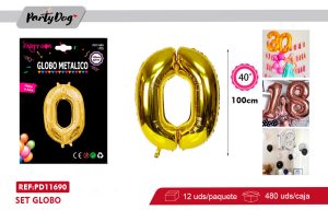 GLOBO METALICO 40″ 100CM DORADO 0
