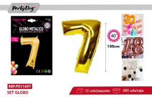 GLOBO METALICO 40″ 100CM DORADO 7