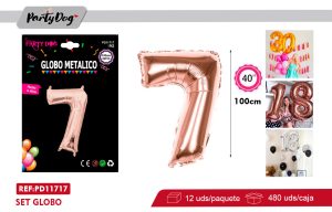 GLOBO METALICO 40″ 100CM ROSA ORO 7