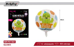 GLOBO METALIZADO 45CM FELIZ CUMPLEAÑOS