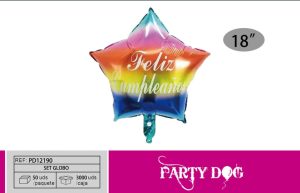 GLOBO METALICO ESTRELLA 50PCS