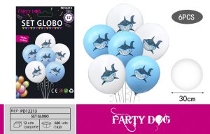SET GLOBOS LATEX 6pcs