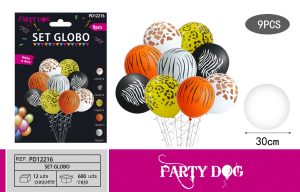 SET GLOBOS LATEX 9pcs