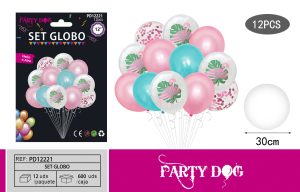SET GLOBOS LATEX 12PCS