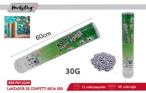 lanzador de confetti futbol 60cm 30G X12