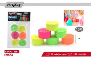 Festón 2.5*10m 6PCS FLUOR