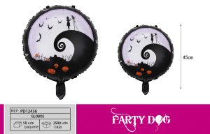 GLOBO METALICO HALLOWEEN 18 PULGADA 50PCS