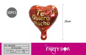 GLOBO METALICO 10 PULGADA 50PCS TE QUIERO