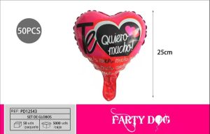 GLOBO METALICO 10 PULGADA 50PCS TE AMO