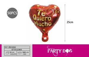 GLOBO METALICO 10 PULGADA 50PCS TE QUIERO