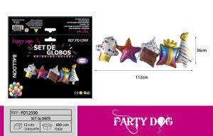 SET DE MINI GLOBOS METALICO CAKE 36*112CM
