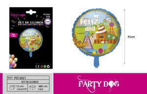 GLOBO METALICO FELIZ DIA 18PULGADA