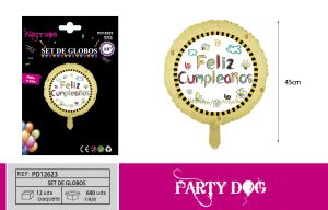 GLOBO METALICO FELIZ CUMPLEAÑOS 18PULGADA