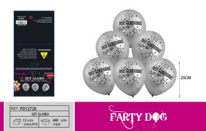 SET DE GLOBOS LATEX FELIZ CUMPLEAÑOS 6PCS