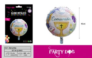 GLOBO METALICO BAUTIZO 18PULGADA