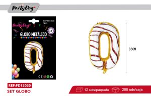 GLOBO METALICA NUMEROS CANDY BAR 34″  0