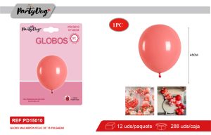 GLOBO LATEX PASTEL R18 45CM 1PCS ROJO