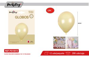 GLOBO LATEX PASTEL R18 45CM 1PCS AMARILLO