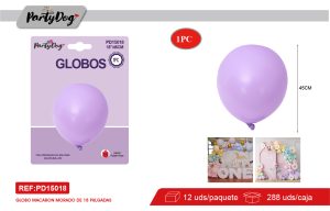 GLOBO LATEX PASTEL R18 45CM 1PCS MORADO