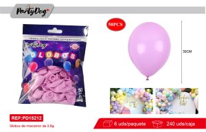 GLOBOS LATEX PASTEL R12 30CM 50PCS FUCSIA