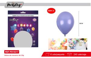 GLOBOS LATEX PASTEL R12 30CM 50PCS GRIS