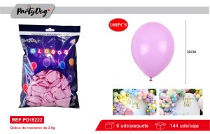 GLOBOS LATEX PASTEL R12 30CM 100PCS FUCSIA