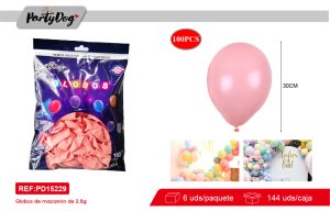 GLOBOS LATEX PASTEL R12 30CM 100PCS NARANJO