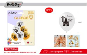 SET DE GLOBOS LATEX COMUNICACION 30CM 6PCS