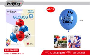 SET DE GLOBOS LATEX PATRIAS 30CM 6PCS
