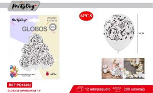 SET DE GLOBOS LATEX 30CM 6PCS