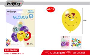 SET DE GLOBOS LATEX 30CM 6PCS