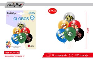 SET DE GLOBOS LATEX 30CM 6PCS