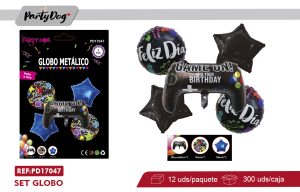 SET DE GLOBOS METALIZADO JUEGO 5PCS
