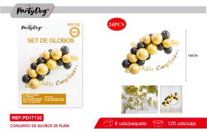 SET DE GLOBOS CADENA 24PCS