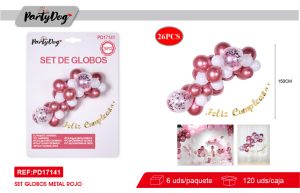 SET DE GLOBOS CADENA 26PCS