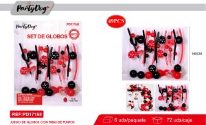 SET DE GLOBOS LARGO MICKY 49PCS
