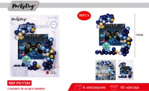 SET DE GLOBOS CADENA GAME 58PCS