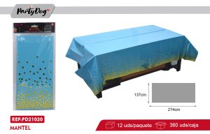 MANTEL PLASTICO 137*274CM AZUL