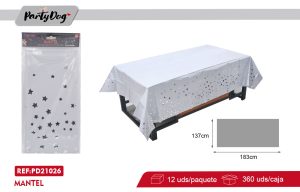 MANTEL PLASTICO ESTRELLA 137*183CM