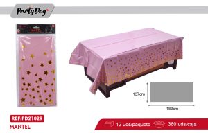 MANTEL PLASTICO ESTRELLA 137*183CM