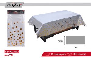 MANTEL PLASTICO ESTRELLA 137*274CM