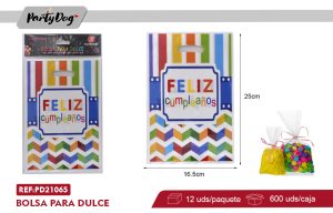 BOLSA PARA DULCE 16.5*25CM 8PCS