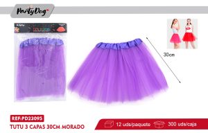 TUTU 3 CAPAS 30CM MORADO