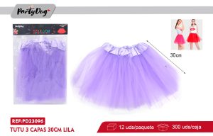 TUTU 3 CAPAS 30CM LILA