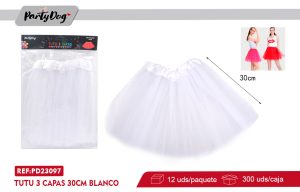 TUTU 3 CAPAS 30CM BLANCO
