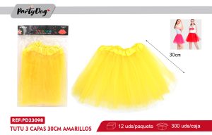 TUTU 3 CAPAS 30CM AMARILLOS
